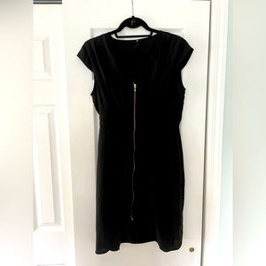 H&M black zipper front dress
